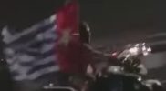 Viral video pemotor kibarkan bendera di jalanan Jakarta Timur/Ist