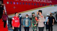 Presiden Jokowi tiba di Bandara Mutiara Sis Aljufri, Kota Palu, Sulawesi Tengah﻿, Kamis (24/2/2022) pukul 18.15 Wita/Ist