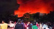 Kebakaran melanda Pasar Inpres Manonda, Kecamatan Palu Barat, Kota Palu, Selasa (29/3/2022) malam/hariansulteng