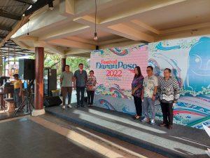 Peluncuran logo festival Danau Poso di kampung nelayan/ istimewa Biro Administrasi Pimpinan