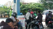 Pengisian BBM di SPBU Jalan Diponegoro, Kota Palu terhenti seusai pemerintah menaikkan harga BBM subsidi, Sabtu (3/9/2022)/hariansulteng
