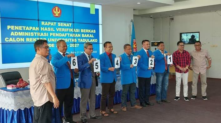 6 bakal calon Rektor Universitas Tadulako periode 2023-2027 lolos verifikasi/Ist