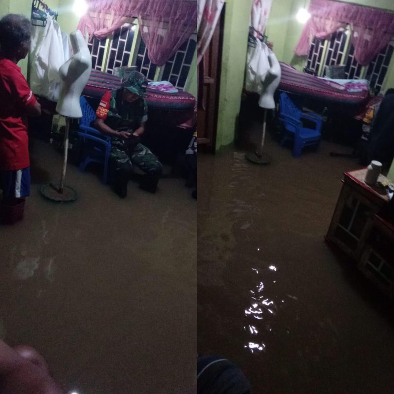 Sungai di Desa Tonusu, Kecamatan Pamona Pusalemba, Kabupaten Poso, Provinsi Sulawesi Tengah meluap pada Selasa (29/11/2022) pukul 23.00 WITA/istimewa 