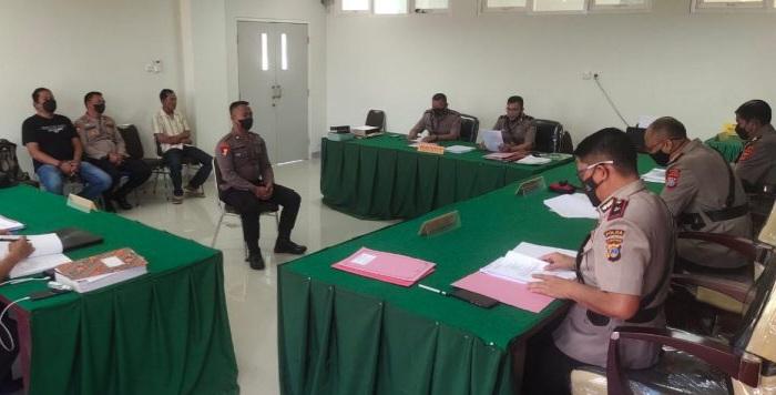 Briptu D oknum anggota Polda Sulteng penerima Suap Rp 4,4 miliar casis Polri dituntut dipecat, Selasa (8/11/2022)/Polda Sulteng