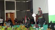 Mahfud MD memberi sambutan di acara gala dinner Munas XI KAHMI di Kota Palu, Kamis (24/11/2022) malam/hariansulteng