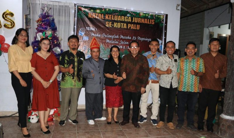 Suasana perayaan Natal Keluarga Jurnalis Kristen Kota Palu, Kamis (23/12/2022)/Ist