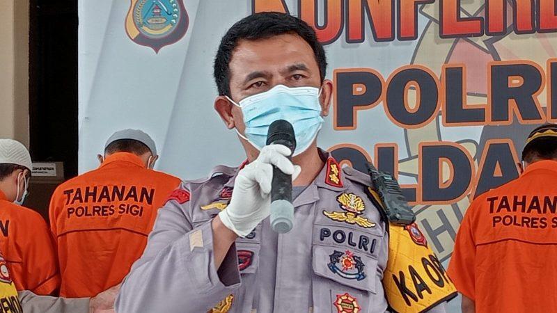 Kapolres Sigi, AKBP Reza A Simanjuntak pimpin konferensi pers akhir tahun, Jumat (30/12/2022)/hariansulteng