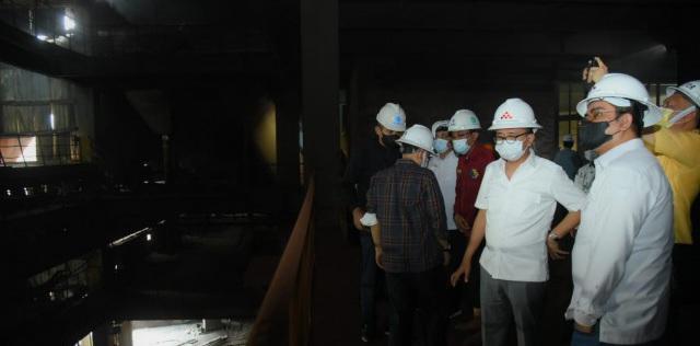 Anggota Komisi VII DPR RI, Nasyirul Falah Amru meninjau lokasi kebakaran PT GNI di Kabupaten Morowali Utara (Morut), Sulawesi Tengah/DPR RI