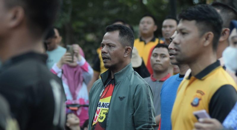 Kadispora Palu, Mohammad Akhir Armansyah menghadiri kegiatan Fun Run 5K di Taman GOR, Minggu (25/6/2023)/Pemkot Palu