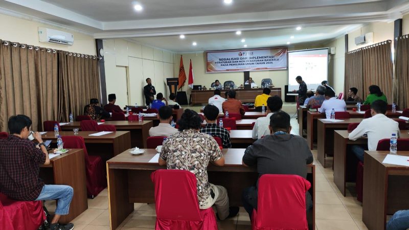 Bawaslu Sigi gelar sosialisasi dan implementasi peraturan dan non peraturan Bawaslu pada Pemilu 2024, Rabu (13/9/2023)/hariansulteng