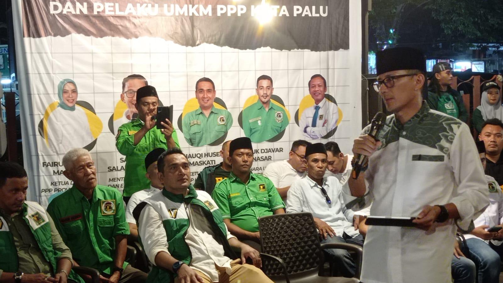 Sandi berdiskusi bersama kader PPP dan simpatisan di Kota Palu/hariansulteng