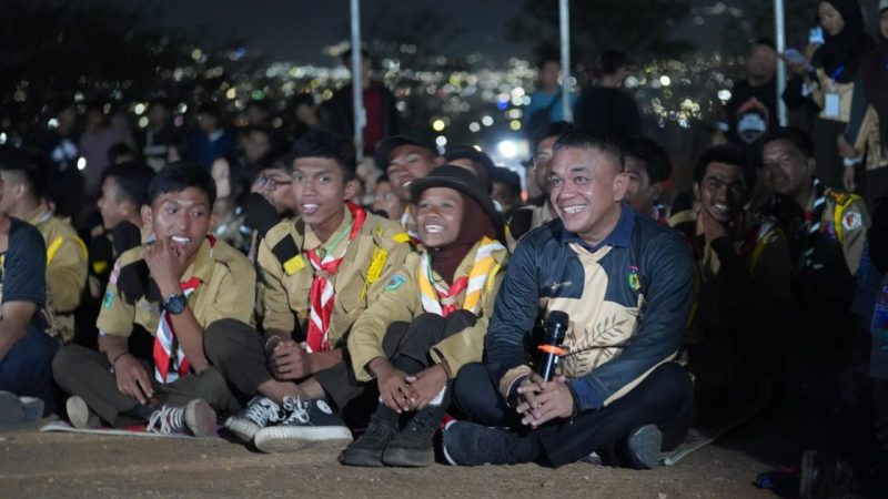 Kota Palu, Hadianto Rasyid menghadiri Kemah Bakti Pramuka dan Komunitas Pemuda tahun 2023, Sabtu (16/12/2023)/Pemkot Palu