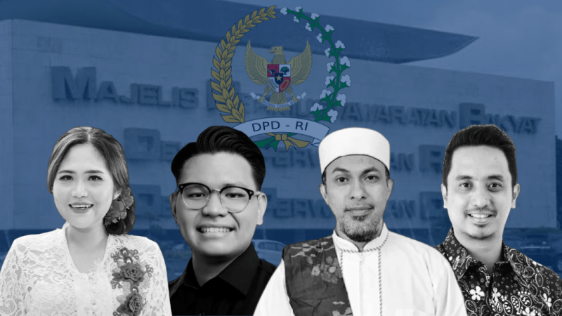 Calon anggota DPD RI terpilih Dapil Sulteng 2024-2029: Febriyanthi Hongkiriwang, Abcandra Muh Akbar Supratman, Rafiq Al-Amri, Andhika Mayrizal Amir (kiri ke kanan)/hariansulteng