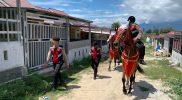 Kepolisian Daerah Sulawesi Tengah (Polda Sulteng) menerjunkan anggota polisi berkuda untuk menggelar patroli di hari libur Idulfitri 1445 Hijriah, Kamis (11/4/2024)/Ist