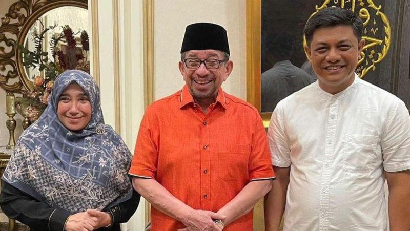 Hidayat Lamakarate dan Sakinah Aljufri bertemu Ketua Majelis Syura PKS, Habib Salim Segaf Aljufri/Ist