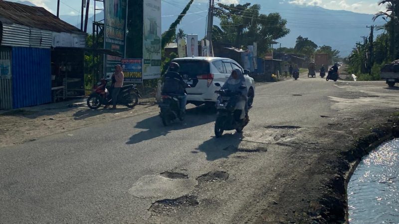 Kerusakan ruas Jalan Karanja Lembah perbatasan Kabupaten Sigi-Kota Palu/hariansulteng