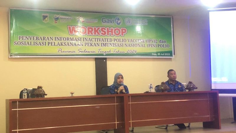 Dinkes Sulteng menggelar workshop tentang penyebaran informasi IPV2 dan sosialisasi pelaksanaan PIN Polio, Rabu (17/7/2024)/hariansulteng