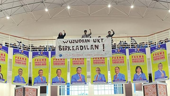 PKKMB Untad 2024, presiden mahasiswa serukan UKT berkeadilan untuk mahasiswa baru/Ist