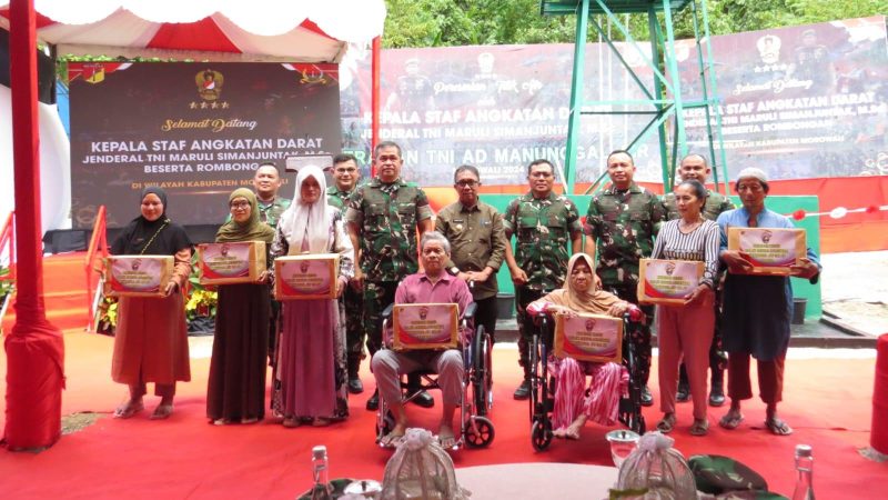 KSAD Jenderal TNI Maruli Simanjuntak meresmikan titik air manunggal di Kabupaten Morowali, Sulawesi Tengah, Jumat (13/9/2024)/Ist