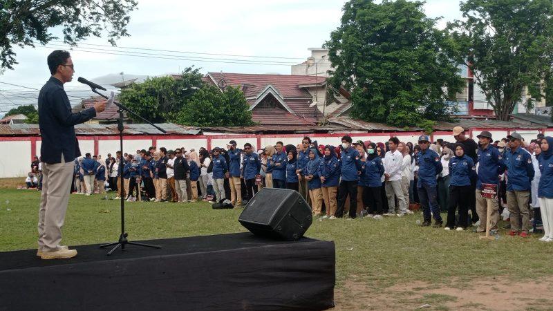 Sebanyak 3.889 petugas badan adhoc penyelenggara Pilkada Kota Palu 2024 mengikuti apel akbar, Selasa sore (12/11/2024)/hariansulteng