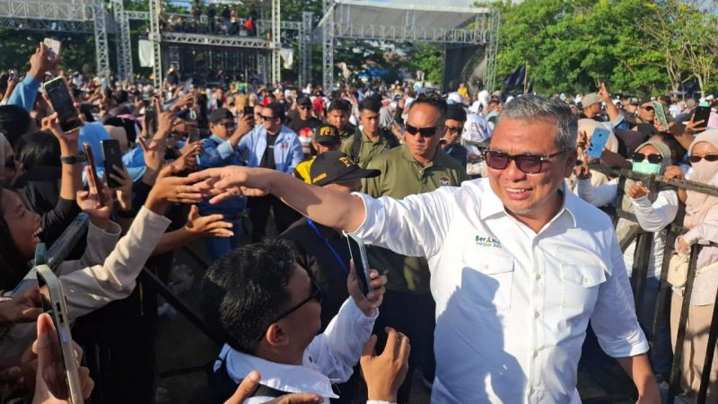 Calon gubernur Sulawesi Tengah (Sulteng) nomor urut 1, Ahmad Ali menggelar kampanye akbar, Sabtu (23/11/2024)/Ist