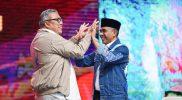 Ahmad Ali dan Anwar Hafid dalam debat publik Pilgub Sulteng 2024/Ist