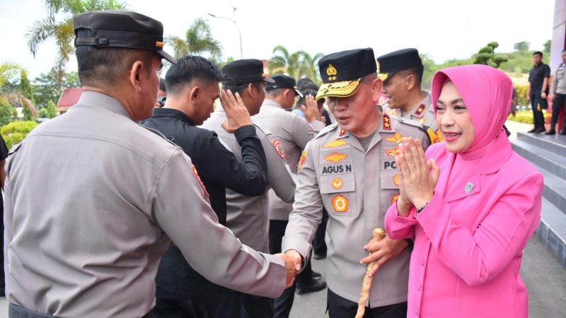 Kepolisian Daerah Sulawesi Tengah (Polda Sulteng) menggelar halal bihalal usai libur panjang hari raya Idulfitri 1446 Hijriah, Kamis (10/04/2025)/Ist