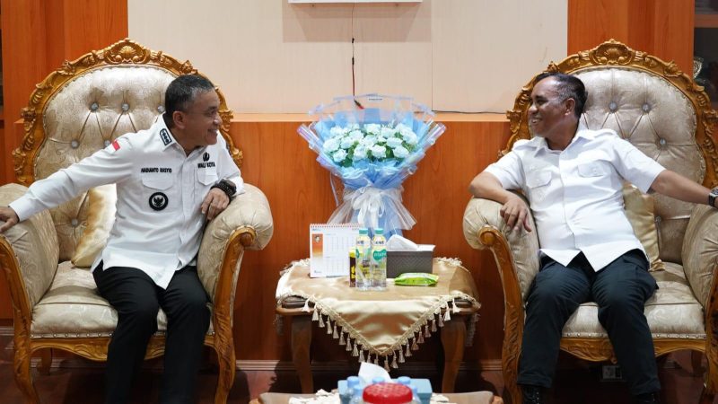 Wali Kota Palu, Hadianto Rasyid melakukan kunjungan silaturahmi ke Kantor Gubernur Sulawesi Tengah (Sulteng), Rabu (16/04/2025)/Pemkot Palu