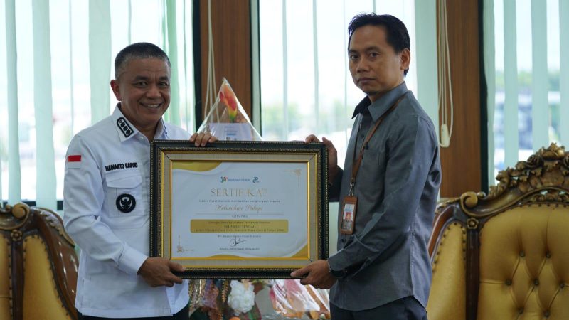 Wali Kota Palu, Hadianto Rasyid menerima kunjungan Kepala Badan Pusat Statistik (BPS) Kota Palu, Agus Santoso, Rabu (23/04/2025)/Pemkot Palu