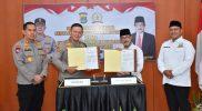 Polda Sulteng bersama Forum Kerukunan Umat Beragama (FKUB) Sulteng sepakati nota kesepahaman untuk peningkatan moderasi beragama personel bhabinkambtimas/Ist