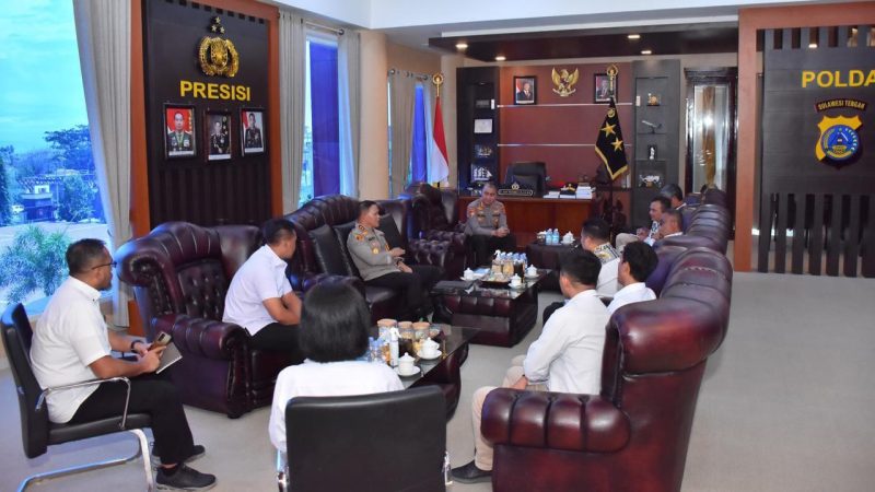 Jajaran Komnas HAM Sulteng melakukan audiensi dengan Polda Sulteng beberapa waktu lalu/Ist