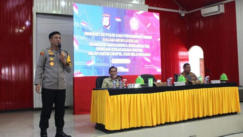 Wakapolda Sulteng, Brigjen Helmi Kwarta Kusuma Putra Rauf menjadi dosen praktisi di Untad, Rabu (14/05/2025)/Ist
