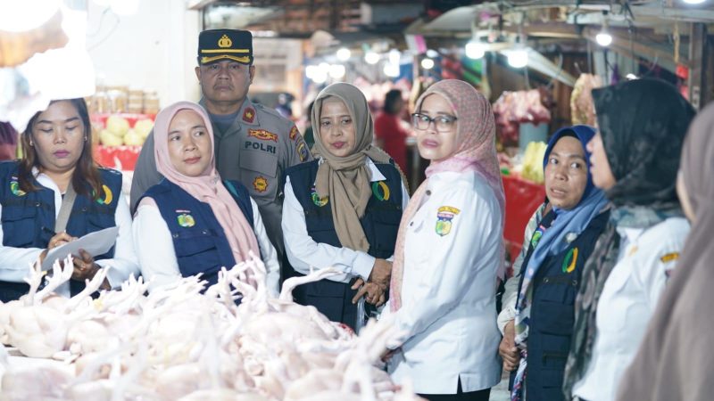 Satuan Tugas (Satgas) Pangan Kota Palu melakukan pemantauan harga kebutuhan pokok dan barang penting lainnya di Pasar Tradisional Inpres Manonda, Rabu (28/05/2025)/Pemkot Palu