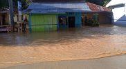 Banjir yang menggenangi salah satu rumah warga di Bolano Lambunu, Parigi Moutong (Sumber: BPBD Sulteng)