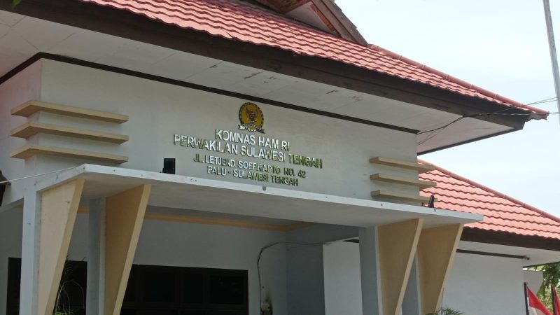 Kantor Perwakilan Komnas HAM Sulteng di Jalan Suprapto, Palu. (Sumber: Fandy/hariansulteng.com)