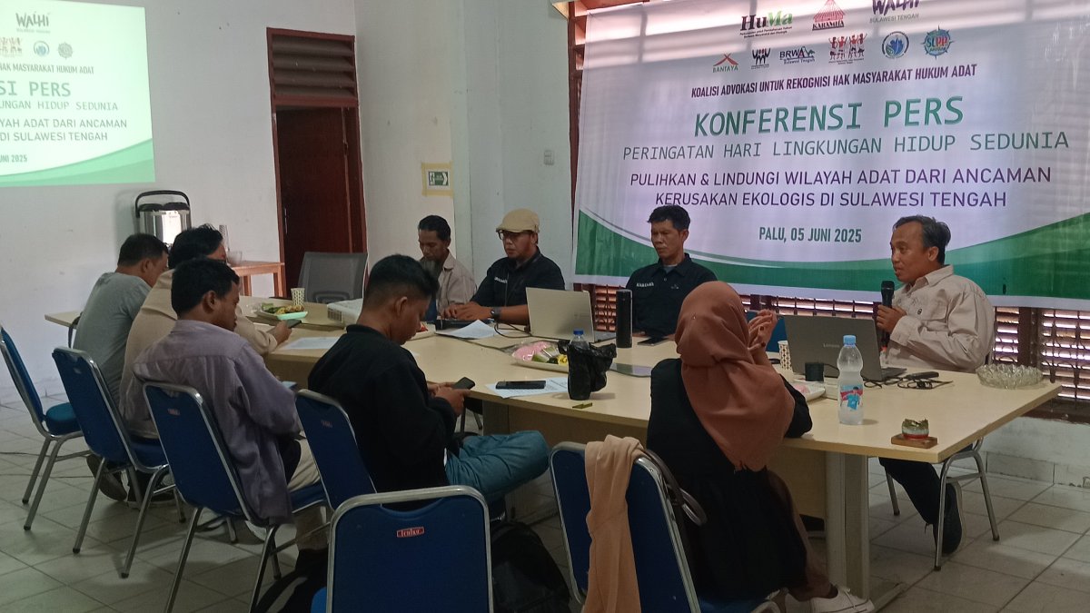 Konferensi pers KARAMHA Sulteng, Kamis (6/6/2025)/hariansulteng