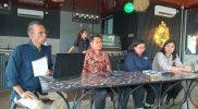 Konferensi pers LPSK dan BNPT di Tanaris Cafe, Palu (Sumber: Mawan/hariansulteng.com)