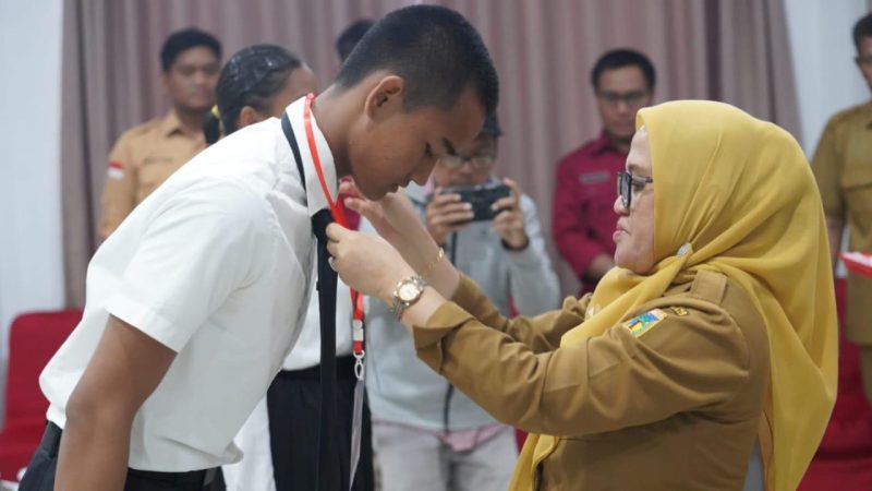 Irmayanti Pettalolo membuka diklat Paskibraka Kota Palu tahun 2025, Senin (4/8/2025). (Foto: Pemkot Palu)
