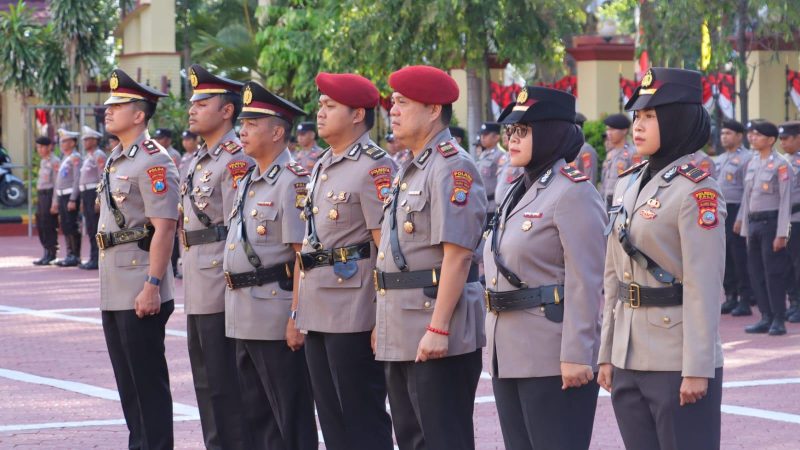 Polresta Palu menggelar acara sertijab sejumlah pejabat baru, Selasa (5/8/2025). (Foto: Istimewa)