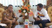 Wali Kota Palu, Hadianto Rasyid menerima kunjungan pengurus Kamar Dagang dan Industri (Kadin) Kota Palu, Selasa (8/7/2025). (Foto: Pemkot Palu)