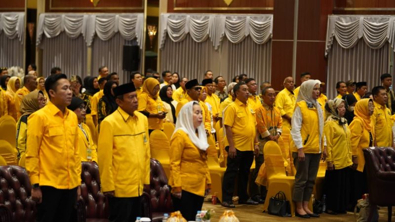 Imelda Liliana Muhidin menghadiri sekaligus membuka Musda VII Golkar Kota Palu, Kamis (18/12/2025). (Foto: Pemkot Palu)