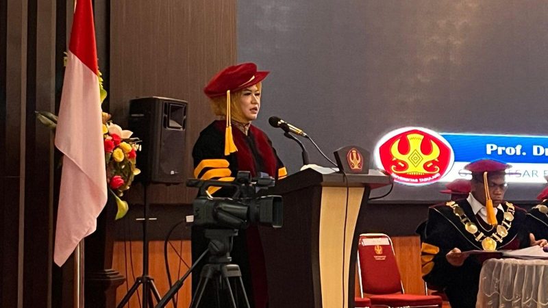 Prof Husnah dikukuhkan sebagai guru besar, Rabu (15/4/2026). (Foto: Istimewa)