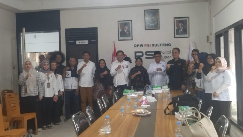 DPW PSI Sulteng menerima kunjungan jajaran Bawaslu dan KPU Sulteng, Kamis (11/6/2026). (Foto: Istimewa)