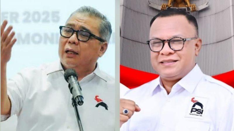 Ketua Harian PSI, Ahmad Ali (kiri) dan Ketua PSI Sulteng, Agus Lamakarate (kanan). (Foto: Istimewa)