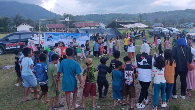 PSI Sulteng membuka posko di Desa Lembantongoa, Kecamatan Palolo, Kabupaten Sigi. (Foto: Istimewa)