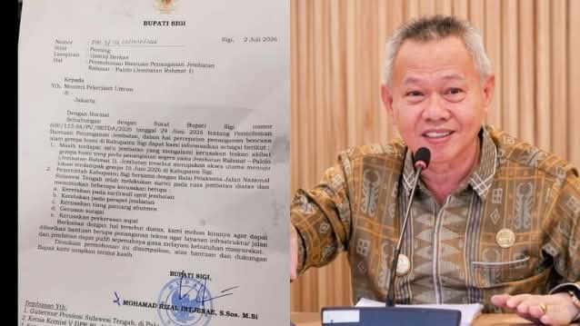 Viral surat Bupati Sigi, Mohamad Rizal Intjenae ditemukan digunakan sebagai pembungkus nasi pecel di Jakarta. (Foto: Istimewa)